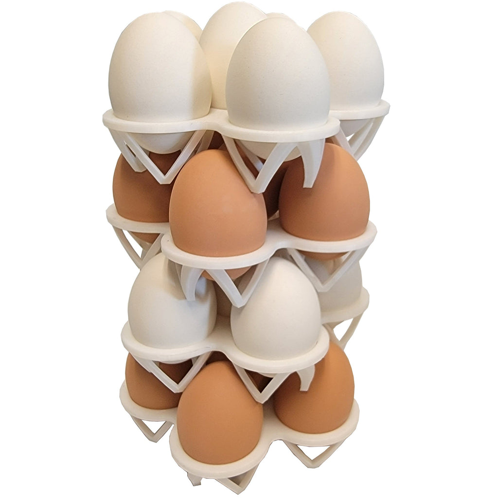 4 Pack of Rite Farm Products 6 Chicken Egg Poly Stacking Trays For 24 Eggs Total