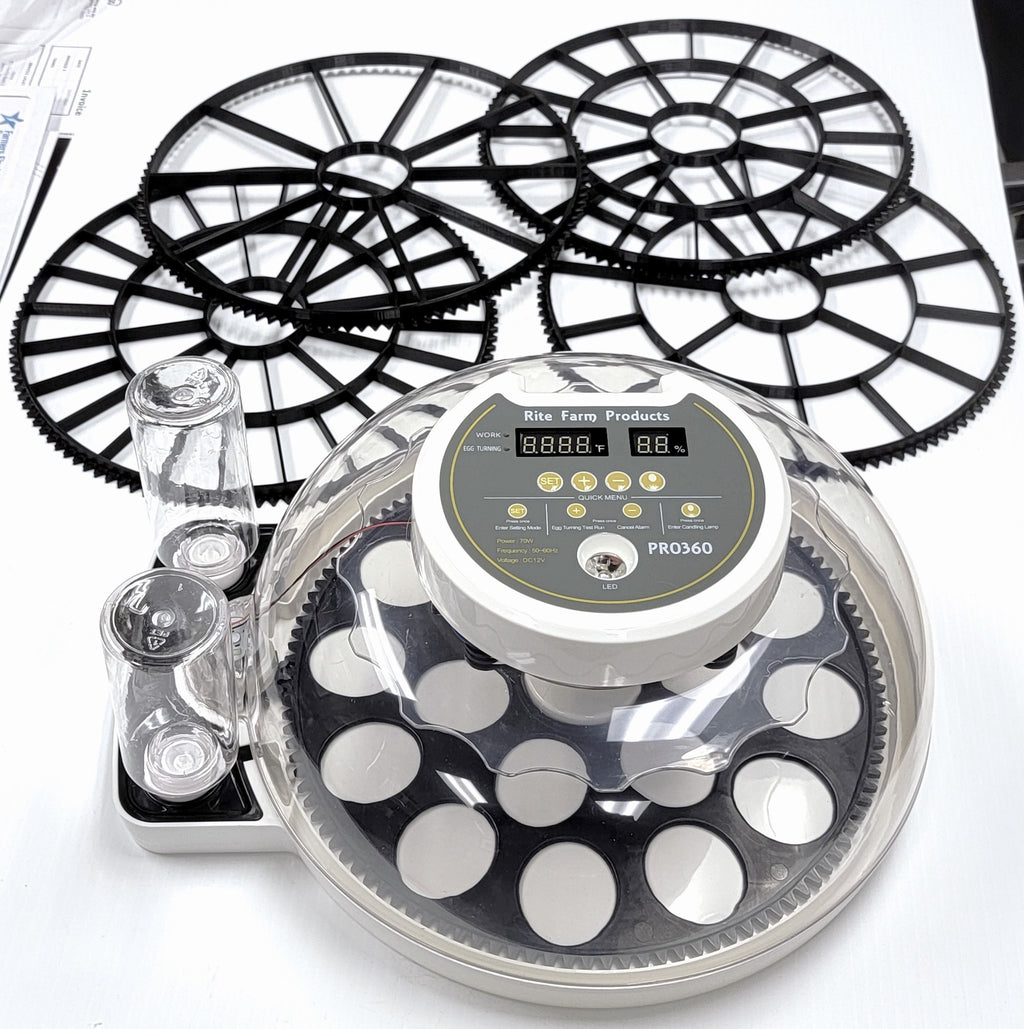PRO 360 Rite Farm Products 21 Chicken Egg Incubator & or Optional Egg Turner Trays