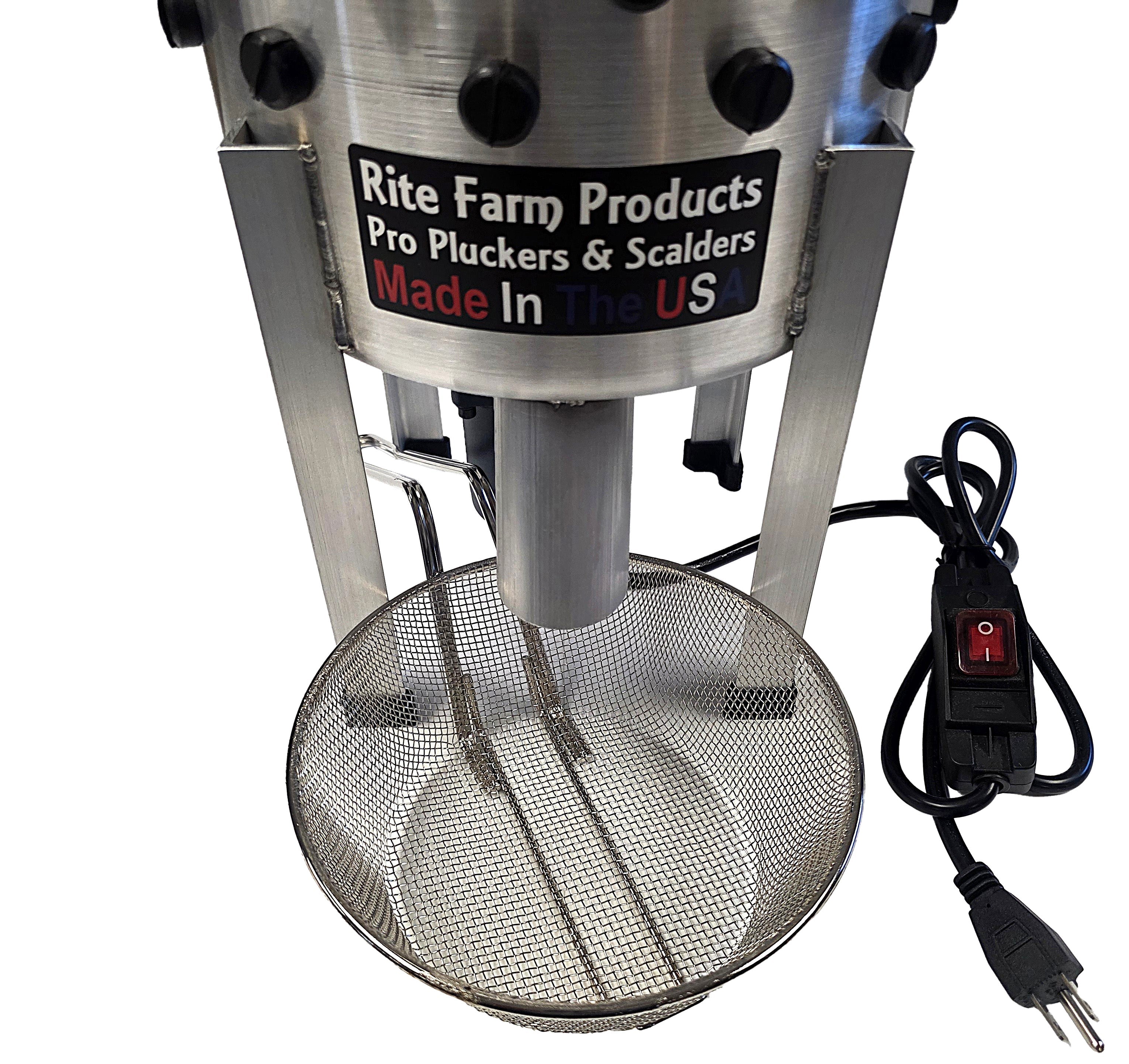 COMBO Rite Farm Products Pro USA Quail Plucker & 4 Gallon 120 Volt, 1,000-Watt Quail Scalder