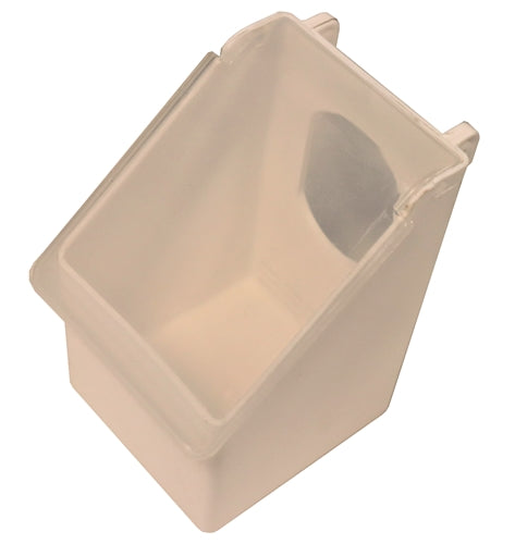 Plastic 1 Hole Quail, Pigeon, Dove, Bird Feeder Outside Of Cage Fill