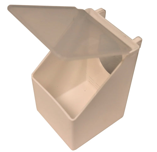 Plastic 1 Hole Quail, Pigeon, Dove, Bird Feeder Outside Of Cage Fill