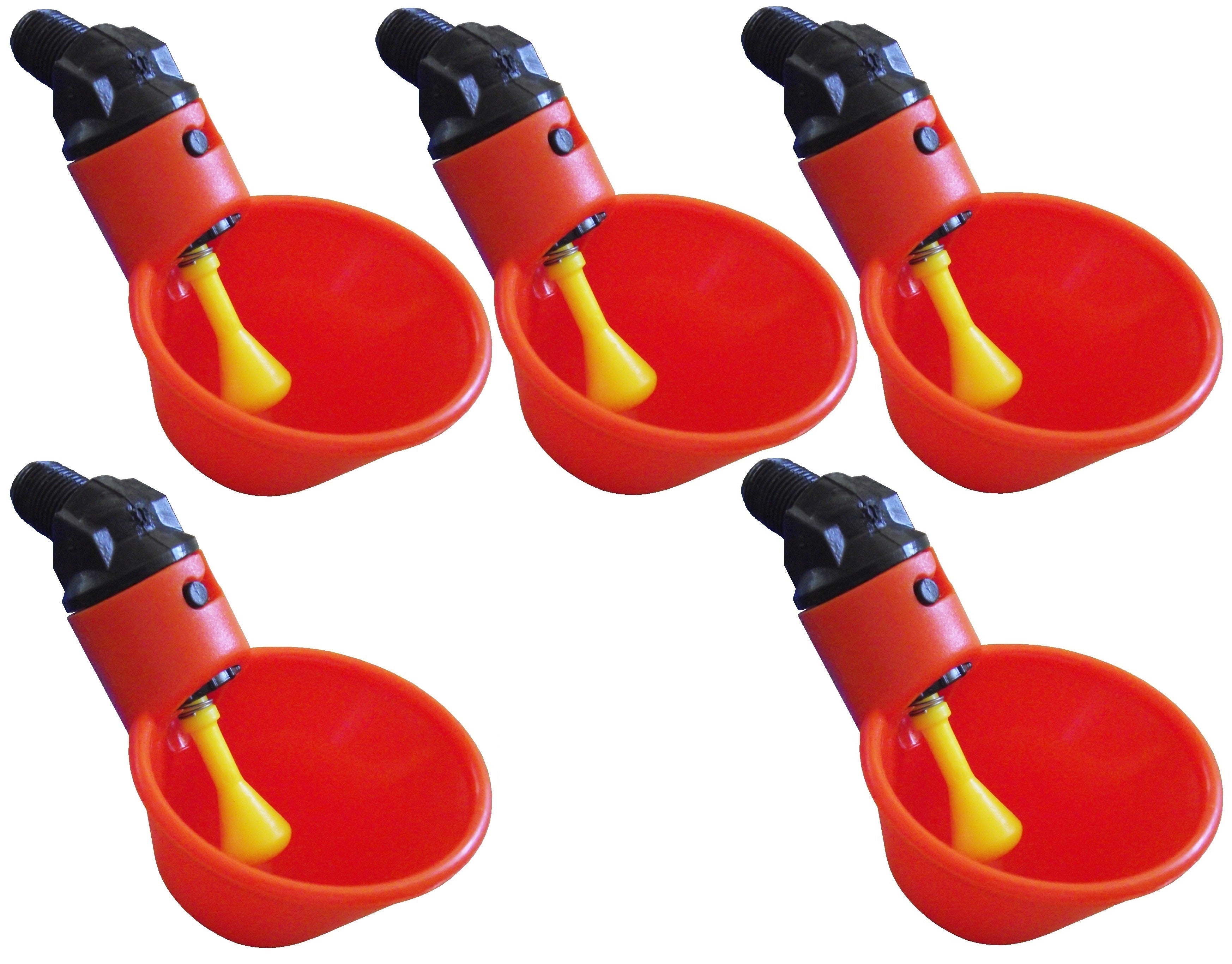 Orange Automatic Cup Style Poultry Chicken Drinkers
