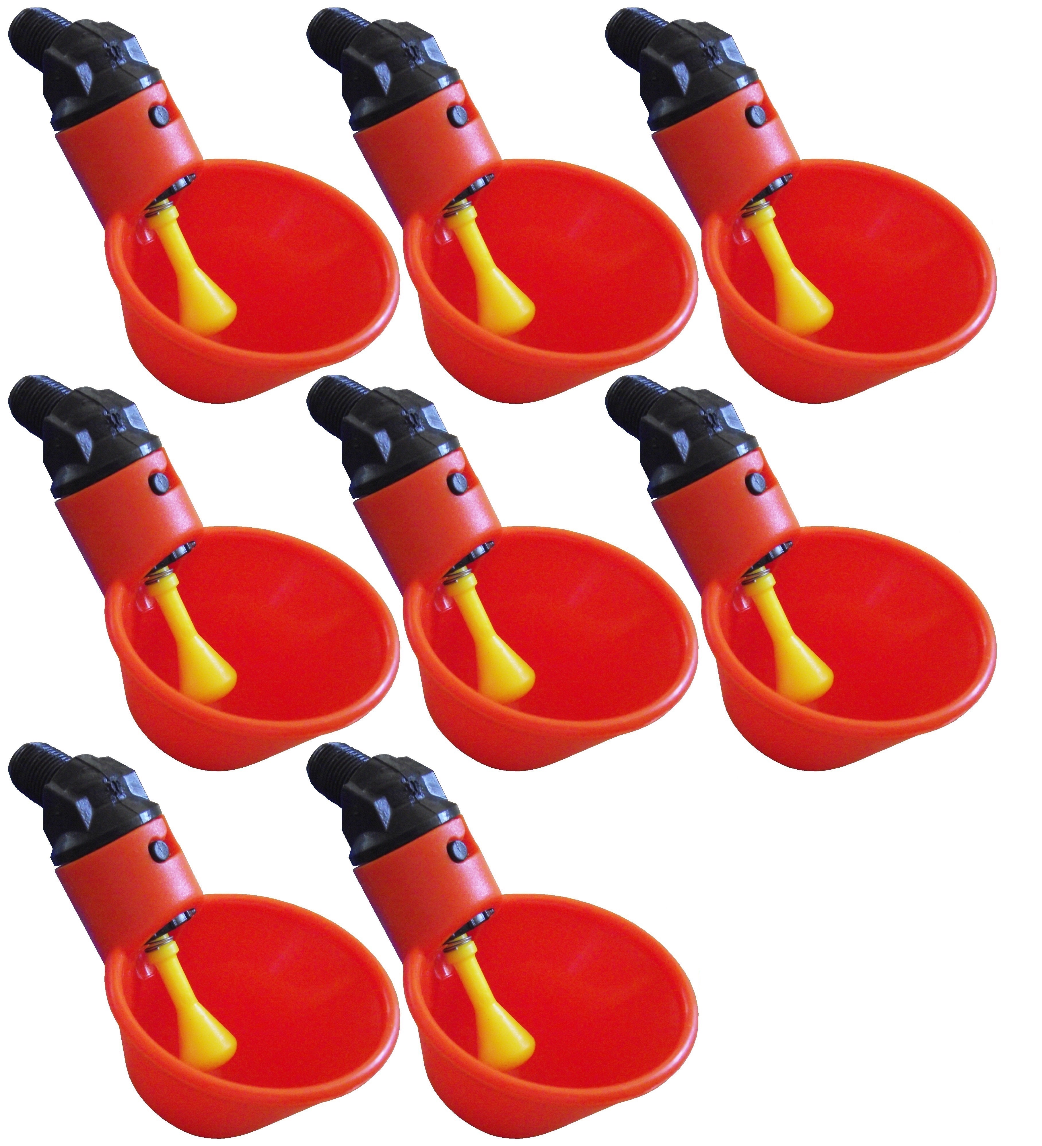 Orange Automatic Cup Style Poultry Chicken Drinkers