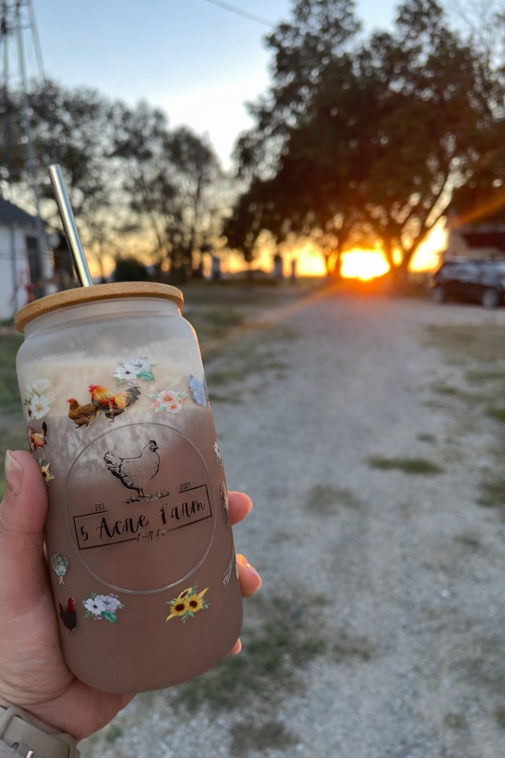 5 Acre Farm Glass Cup