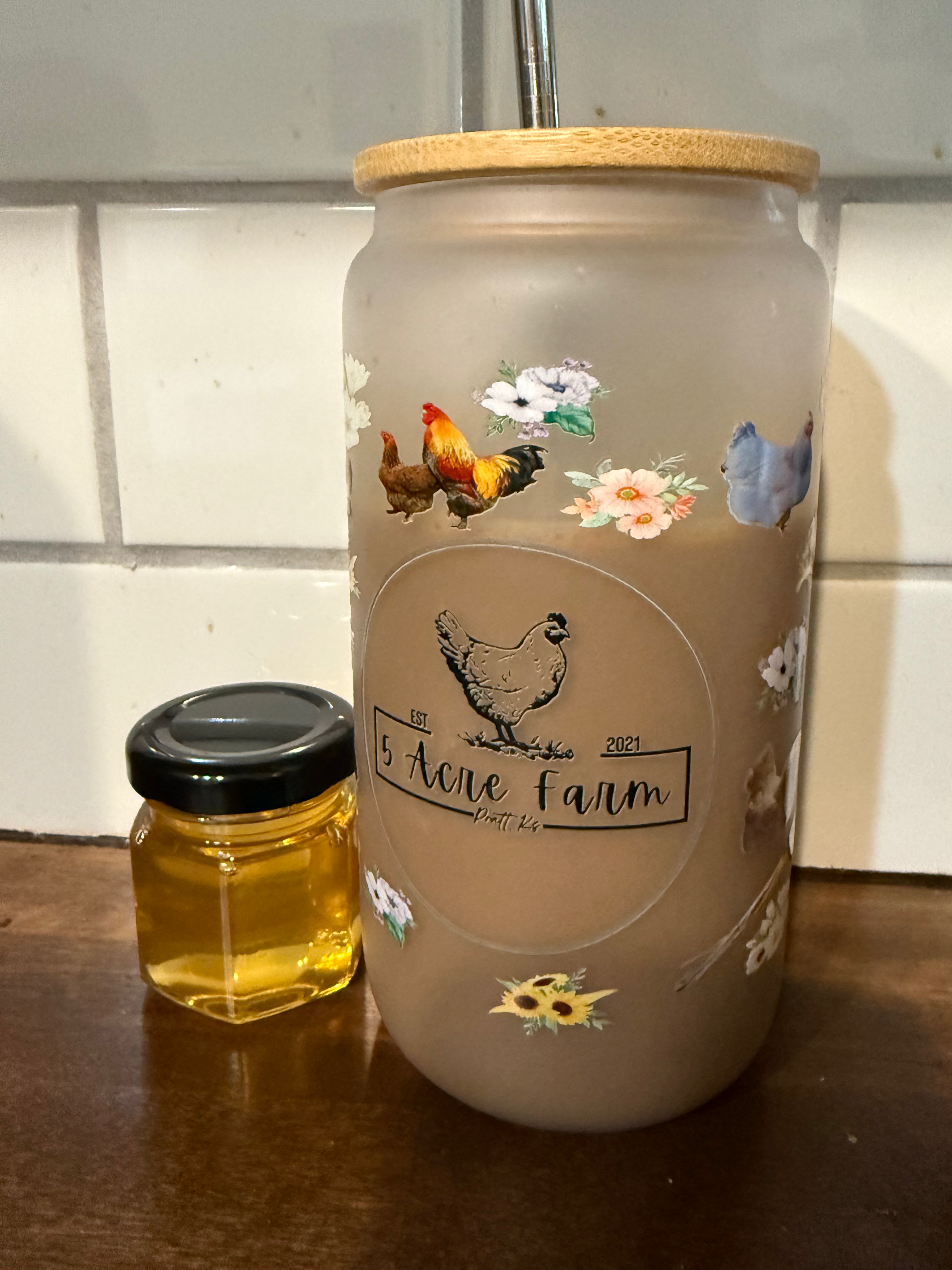 5 Acre Farm Glass Cup + Honey