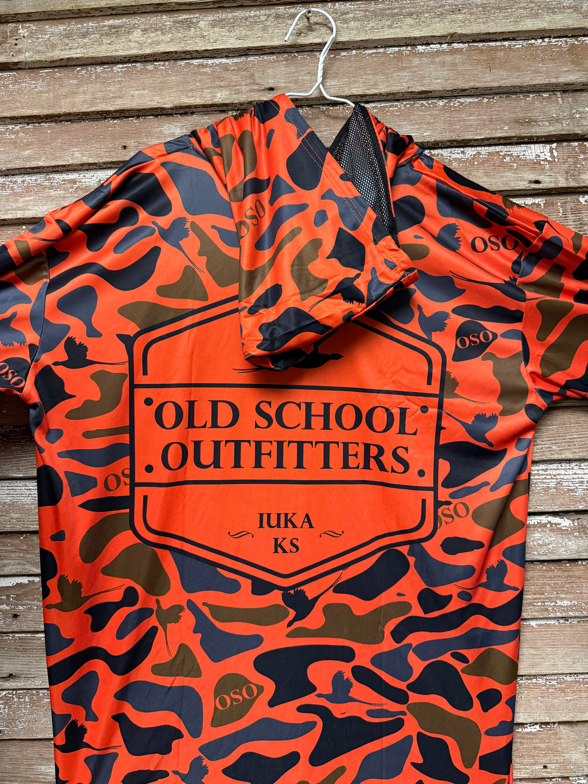 Orange Camo Performance Hoodie