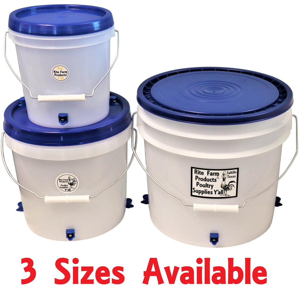 1 gallon chicken waterer with 4 poultry nipple drinker stations
