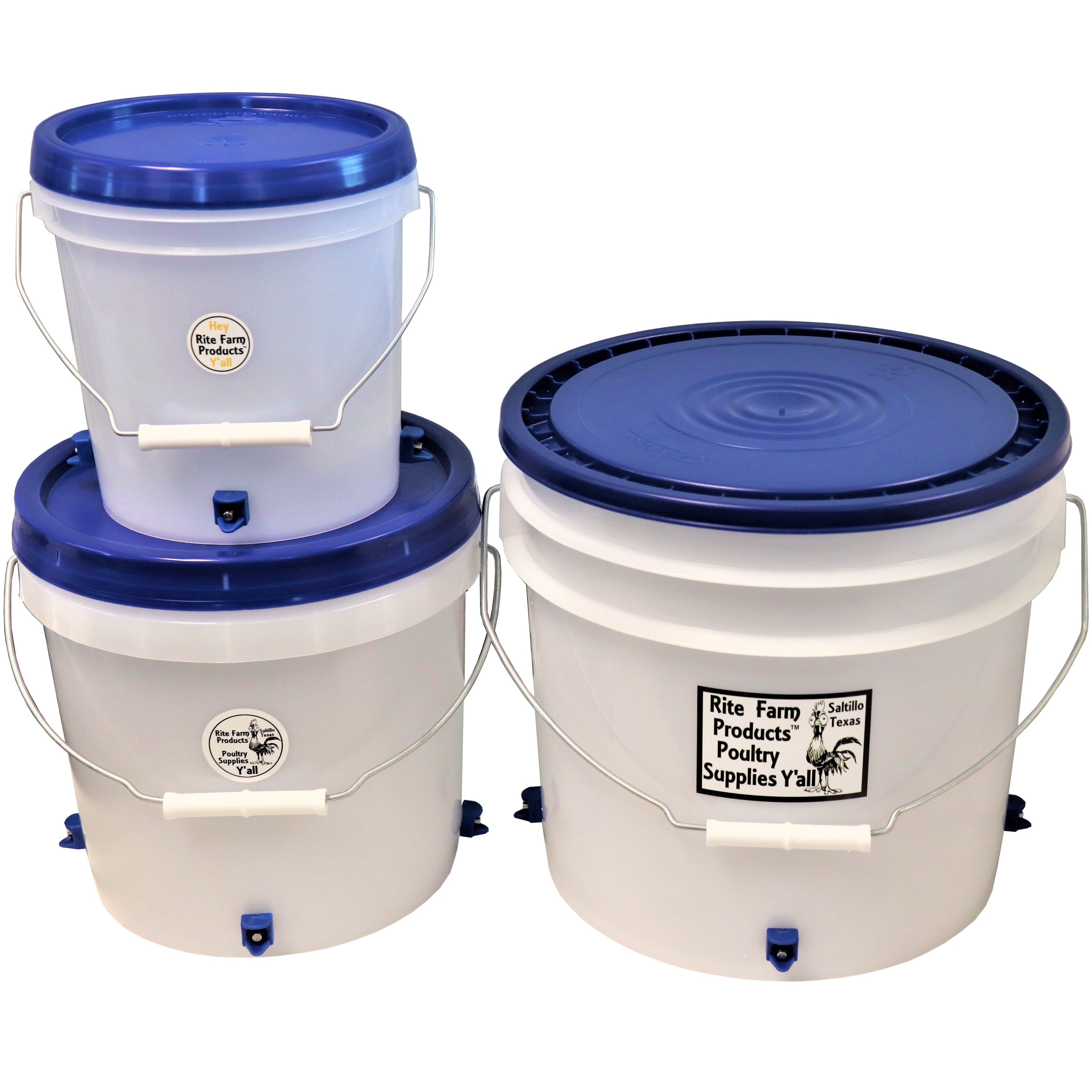 3 Life Stages set of chicken waterers with 4 poultry nipple drinker stations